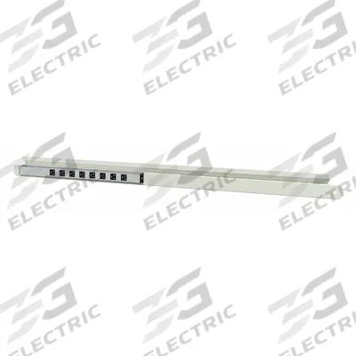 INSTOCK Electrical Outlet Strip and Bin Rail: 5 ft Overall Wd - Lab Furniture Raceways & Apron Rails