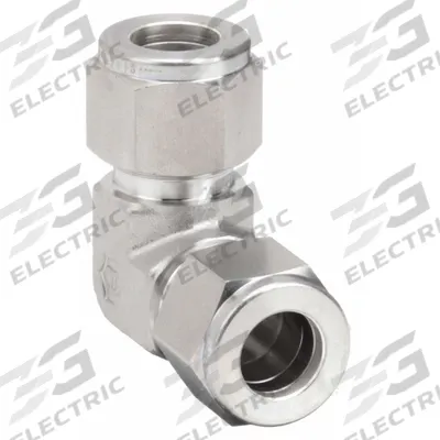 HAM-LET Compression Fitting Elbow: 10 mm OD x 10 mm OD Fitting Size - Double-Ferrule Stainless Steel Fittings