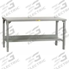LITTLE GIANT Workbench: Adj Ht, Steel, 48 in x 24 in, 5,000 lb Overall Load Capacity, Gray (MPN WST2-2448-AH). Key specifications — Brand: LITTLE GIANT.