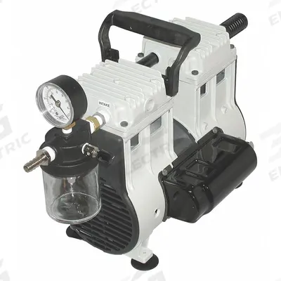 WELCH Piston Vacuum Pump: 0.333 hp, 1 Phase, 115V AC, 29.8 in Hg Max Vacuum, 3.5 cfm - Rocking Piston High Flow Compressor/Vacuum Pumps