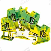 SCHNEIDER Terminal Block: DIN Rail Mounting Type, Spring Wire Termination, 4 Wire Terminals (MPN NSYTRR24DPE). Key specifications — Brand: SCHNEIDER; For Minimum Wire Size: 28 AWG; Wire Termination Style: Spring.