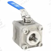 MILWAUKEE VALVE Manual Two-Way Ball Valve: 1 1/2 in, Stainless Steel, Straight, FNPT x FNPT (MPN 35FSSN0LL-112). Key specifications — Brand: MILWAUKEE VALVE; Seat Material: Polymer; Handle: Locking Lever.