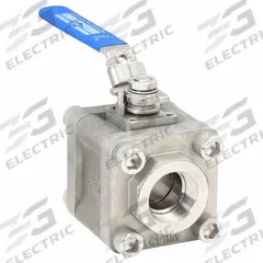 MILWAUKEE VALVE Manual Two-Way Ball Valve: 1 1/2 in, Stainless Steel, Straight, FNPT x FNPT (MPN 35FSSN0LL-112). Key specifications — Brand: MILWAUKEE VALVE; Seat Material: Polymer; Handle: Locking Lever.