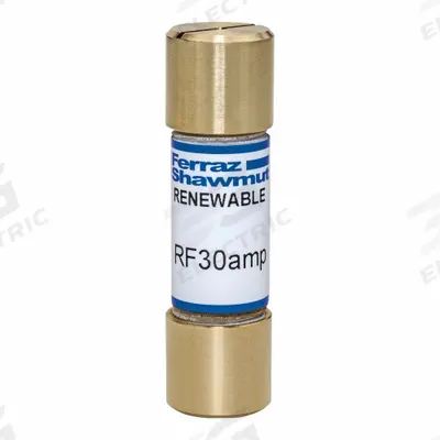 MERSEN Fuse: Class H, RF Series, Fast-Acting, 30 A, 250 V AC - Fast-Acting Cylindrical Fuses