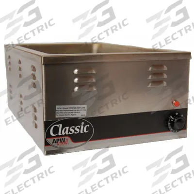 APW WYOTT Countertop Warmer: 22 qt Capacity, 1,200 W Watt, 9 3/4 in Overall Ht, 14 1/8 in Overall Wd - Food Warmers