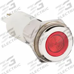 APPROVED VENDOR Flush Panel Light: 12 mm Panel Mounting Hole Dia, LED, Red, Flush Head, H12 (MPN 24M132). Key specifications — Brand: APPROVED VENDOR; Electrical Connection: 0.11 Male Quick Disconnect.