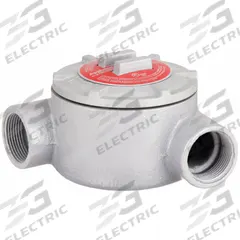 Conduit Outlet Body: Iron, Triple Coat Epoxy Coating, GR, 1 1/2 in Trade Size, Threaded (MPN GRN150). Key specifications — Series: For Standard Body; Compatible Conduit Trade Size: 1-1/2 in; Thread Gender: Female; Hub Style: Threaded; Cover Included: Yes; Body Style: N; Connection Type: Threaded; Back Type: Round.