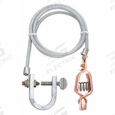 APPROVED VENDOR Bonding and Grounding Wire: Alligator Clip/C-Clamp, 3 ft, PVC - Terminated Bonding & Grounding Wires