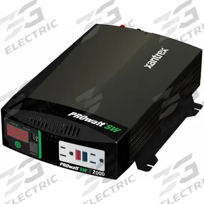 GRAPE SOLAR Inverter: Pure Sine Wave, Battery, 1,800 W Continuous Output Power, 2 Outlets - Inverters