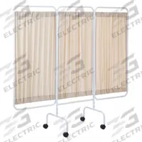 R&B WIRE PRODUCTS INC. Privacy Screen: 3 Panels, Fabric, Brown, Casters (MPN PSS-3C/AM/BGF). Key specifications — Brand: R&B WIRE PRODUCTS INC.; Panel Color: Brown; Panel Material: Fabric; Anti-Microbial Panels: Anti-Microbial.
