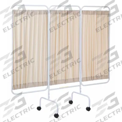 R&B WIRE PRODUCTS Privacy Screen: 3 Panels, Fabric, Brown - Rolling Privacy Screens