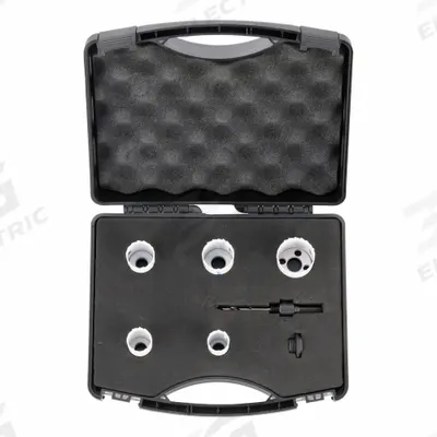 WESTWARD Hole Saw Kit: 7 Pieces, 1 1/2 in Max. Cutting Dp, Bi-Metal - Multi-Material-Cutting Hole Saw Kits