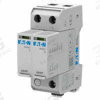 EATON Surge Protection Device: Two Phase, 240V AC, 2 Poles, 2 + Ground Wires, L-G/L-N/N-G, 240 V AC (MPN AGDN24020R). Key specifications — Voltage: 240V AC; Number of Wires: 2 Wires + Ground; Phase: Two; Modes of Protection: L-G; Max. Continuing Operating Voltage: 240 V AC; Voltage Protection Rating: 1500V (L-L, L-G, N-G); Short Circuit Current Rating: 150 kA; Filtering: No.