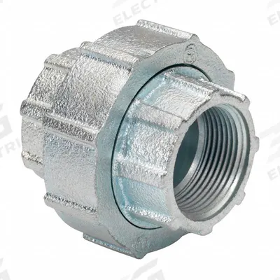 BRIDGEPORT FITTINGS Threaded Coupling - Three-Piece: Iron, 1 1/2 in Trade Size, RMC - Self-Aligning Three-Piece Threaded Couplings