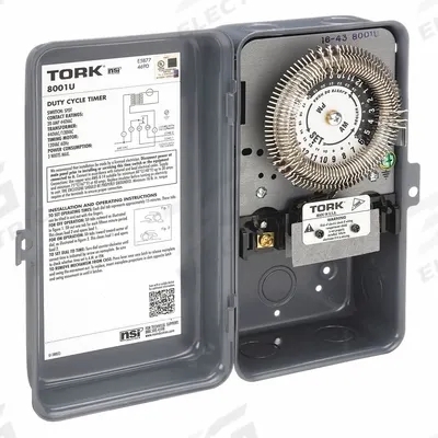 TORK Electromechanical Timer: 24 hr, 120/480V AC, SPDT - Electromechanical Timer Switches