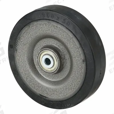 APPROVED VENDOR Caster Wheel: 7 7/8 in Wheel Dia., 2 in Wheel Wd, Rubber, 1,320 lb Load Rating - Rubber Tread on Steel Core Wheels