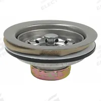 PERFECT PUTTY Strainer: Stainless Steel, Chrome, 2 1/2 in Overall Ht, 4 1/2 in Overall Dia, Threaded (MPN 59-3100). Key specifications — Product Type: Sink Drain; Brand: PERFECT PUTTY; Finish: Chrome; Material: Stainless Steel; Includes: Basket with Post.