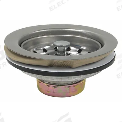 PERFECT PUTTY Strainer: Stainless Steel, Chrome, 2 1/2 in Overall Ht, 4 1/2 in Overall Dia - Sink Drains with Basket Strainer without Tailpiece
