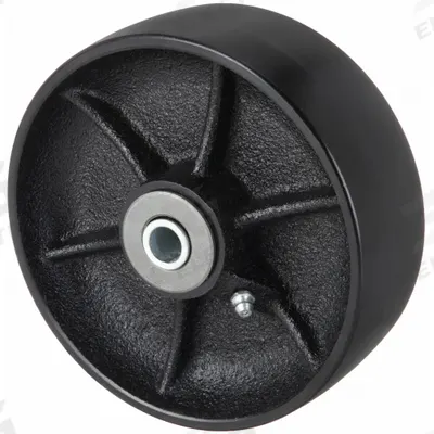 APPROVED VENDOR Caster Wheel: 6 in Wheel Dia., 2 in Wheel Wd, Iron, 2,000 lb Load Rating - Iron Tread Wheels