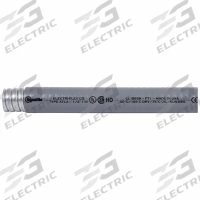 LIQUATITE Liquid Tight Conduit: 1/2 in Trade Size, Gray, 100 ft Nominal Lg - Extreme Temperature Liquid-Tight Flexible Metal Conduit