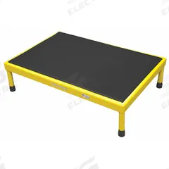 COTTERMAN Work Platform: 8 in Platform Ht - Max, 24 in Platform Wd, 48 in Platform Dp, Steel, Adj Ht (MPN 1AWP2448A8 A5-8 B1 C2 P6). Key specifications — Brand: COTTERMAN; Color: Yellow; Tread Type: Antifatigue Mat.