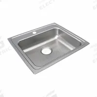 JUST MANUFACTURING Bowl Drop-In Sink: 22 in Overall Lg, 19 1/2 in Overall Wd, 5 1/2 in Bowl Dp (MPN SLFADA1921A552-J). Key specifications — Brand: JUST MANUFACTURING; Color Family: Silver/Gray.