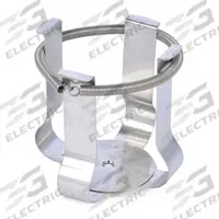 OHAUS Media Bottle Clamp: Flask Clamp, Stainless Steel, Rubber Mat, 500 mL (MPN 30400097). Key specifications — Hold Capacity: 500 mL; Brand: OHAUS; Includes: Rubber Mat; Material: Stainless Steel; Product Type: Flask Clamp.
