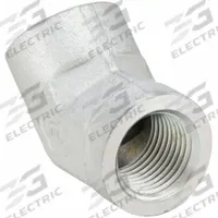 PARKER Metal Pipe Elbow: 1/2 in x 1/2 in, Female NPT Threaded x Female NPT Threaded, 3,000 psi (MPN 1/2 DD45-S). Key specifications — Maximum Operating Pressure: 3,000 psi; (DO NOT SEND) Manufacturer Location: Globally Sourced.