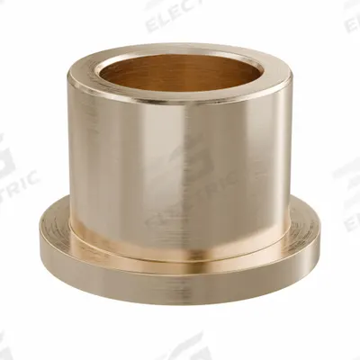 BUNTING BEARINGS Flanged Sleeve Bearing: Bronze, SAE 841, 5/8 in Bore, 7/8 in OD, 3/4 in Lg - Lubricated Food-Grade Metallic Flanged Sleeve Bearings