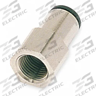 LEGRIS Push-Fit Fitting: 1/8 in OD Size, Push-to-Connect x FUNF, Brass, 25/32 in Overall Lg - Nylon & Nickel-Plated Brass Tube Fittings