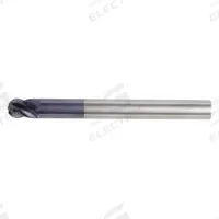 WIDIA HANITA Ball End Mill: Carbide, TiAlN Coated, 4 Flute, 3/8" Mill Dia, 1/2" LOC, 4" OAL (MPN TF4VP010014)