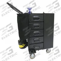 MOBILE SHOP Tool Utility Cart: Black / Black Drawer, 16 in Wd, 36 in Dp, 39 1/2 in Ht, No Lid (MPN MS-H3O-B). Key specifications — attr1116772: MOBILE SHOP; attr1116768: Padlock.