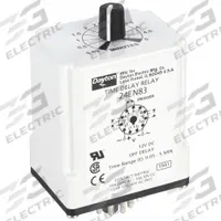 DAYTON Single Function Time Delay Relay: Socket Mounted, 12V DC, 10 A, 11 Pins/Terminals, Off Delay (MPN 24EN83). Key specifications — Brand: DAYTON.