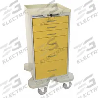 LAKESIDE Compact General Medical Supply Cart with Drawers: Steel, (2) Swivel/(2) Swivel with Brake (MPN ST-630-P-2BEY). Key specifications — Material: Steel; Drawer Color: Yellow; Brand: LAKESIDE; Caster/Wheel Configuration: (2) Swivel with Brake; Cabinet Color: Beige.