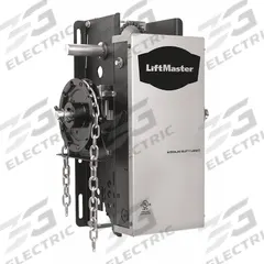 LIFTMASTER Hoist Operator: Electric/Manual, Wall Mount, Left-Hand, 1/2 hp Motor Horsepower, 2.3 to 1 (MPN MH5011UL). Key specifications — Actuation Method: Electric/Manual; Drive Ratio: 2.3 to 1; Motor Voltage: 115V AC; Mounting Location: Wall Mount; Brand: LIFTMASTER; Handing Orientation: Left-Hand; Product Type: Hoist Operator.