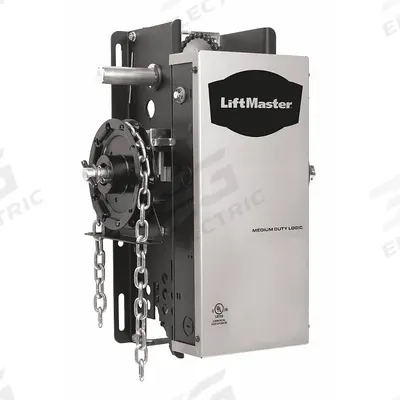 LIFTMASTER Hoist Operator: Electric/Manual, Wall Mount, Left-Hand, 1/2 hp Motor Horsepower - Electric Garage Door Openers