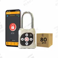 EGEETOUCH Bluetooth Padlock: Silver, Zinc Die-Cast, Stainless Steel Shackle (MPN 5-05305-94-80). Key specifications — attr1351169: Bluetooth; attr1314123: EGEETOUCH.