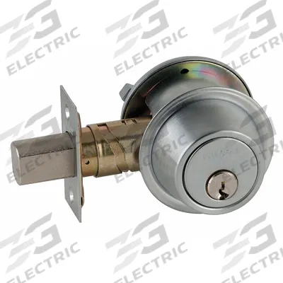 FALCON LOCK Deadbolt Lock: Cylindrical, 1 7/8 in Door Thick - Max - Standard Cylindrical Deadbolts