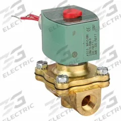 REDHAT Solenoid Valve: 2-Way, Normally Closed, 3/8 in Pipe Size, 220V AC/240V AC, Watertight (MPN 8210G093LF 240/60,220/50). Key specifications — Pipe Size: 3/8 in; Voltage: 240V AC; Brand: REDHAT; Coil Enclosure: Watertight.