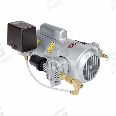 GAST Piston Air Compressor: 0.5 hp, Tankless, 4.1 cfm, 50 psi, 115/230V AC - Fire Sprinkler Stationary Electric Air Compressors