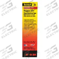 3M Electrical Tape: 3/4 in Wd, 6 5/8 yd Lg, 7 mil Thick, Vinyl, Rubber, 600 V Volt Rating, 10 PK (MPN 33+SUPER-3/4X20FT). Key specifications — Series: Super 33+.