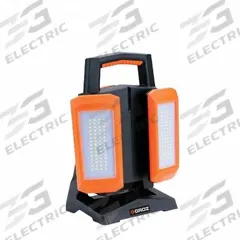 GROZ Temporary Job Site Light: 4,500 lm Max Brightness, LED, 4, 4 Brightness Levels, 2 Lamp Heads (MPN LED/680). Key specifications — attr562610: Lithium Ion; attr562627: Black/Orange; attr562654: LED; attr562613: GROZ; attr873195: 4.