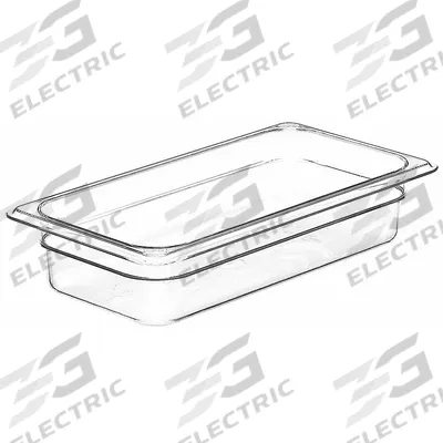 CAMBRO Food Pan: Third Size, Rectangular, 2.5 qt Capacity, NSF Certified - Steam Table Pans