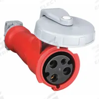 HUBBELL Pin and Sleeve Connector: Red, 480V AC, Single Phase, 100 A, 2 Pole, 3 Wire, IEC Grounding (MPN HBL3100C7W). Key specifications — Brand: HUBBELL.