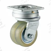 FOOT MASTER Plate Caster: Swivel, Polyurethane, 100 mm Wheel Dia, 30 mm Wheel Wd, 160 mm Mounting Ht (MPN GAAD-100ASF-HUD). Key specifications — Caster Type: Swivel; Brand: FOOT MASTER.