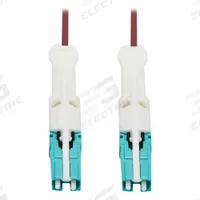 EATON TRIPP LITE Fiber Cable: Multi-Mode, 3.3 ft Lg, CS / PC Male End 1, CS / PC Male End 2, LSZH (MPN N822C-01M-MG). Key specifications — Fire Rating: Riser; Jacket Material: LSZH; Number of Fibers: Duplex; Fiber Type: OM4; Brand: EATON TRIPP LITE; End 1 Connection Gender: Male; End 1 Contact Type Finish: PC; End 2 Connection Gender: Male.