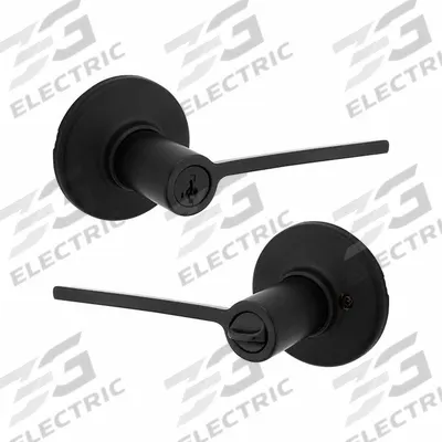 KWIKSET Door Lever Lockset: Office Lever Locksets, Black