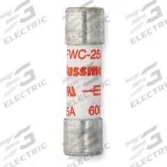 Semiconductor Fuse: FWC Series, Fast-Acting, 25 A, 600 V AC, 700 V DC DC Volt Rating, Non-Indicating (MPN FWC-25A10F). Key specifications — Series: FWC; Brand: BUSSMANN; Voltage Type: AC/DC.