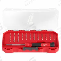 MILWAUKEE Multi-Bit Screwdriver: Hex/Phillips/Slotted/Spanner/Torx Tip, 39 Tips, 7 1/2 in Overall Lg (MPN 48-22-2935). Key specifications — attr1205339: #1 (Philips); attr1205303: MILWAUKEE.