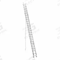 WERNER Extension Ladder: 48 ft Ladder Size, Aluminum, 300 lb Load Capacity, 143 lb Wt, 2 Sections (MPN D548-2). Key specifications — Color: Silver; Brand: WERNER; Included Features: Mar-Resistant End Caps; Removable Fly: Removable.